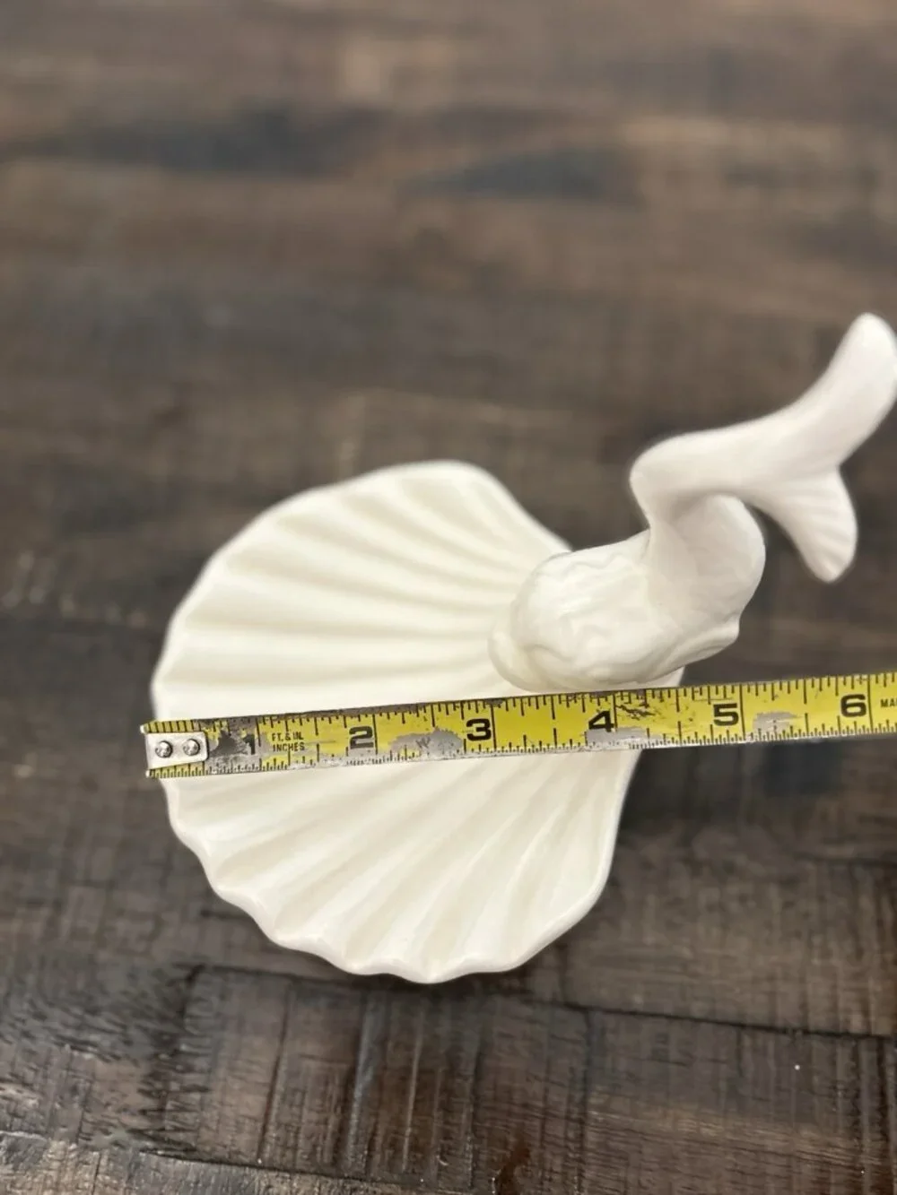 Vintage HOLLAND MOLD Ceramic Koi Fish Shell Soap Trinket Dish MCM
